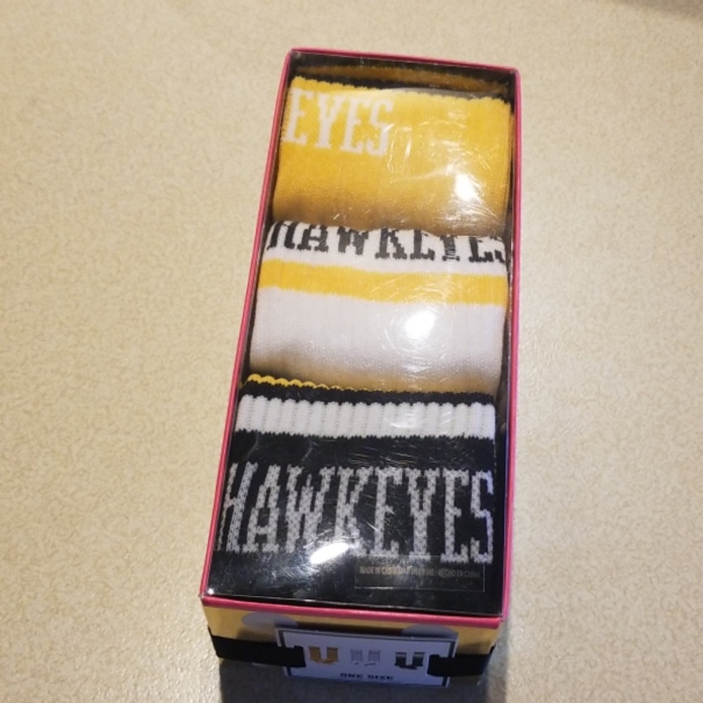 Pink Victoria Secret Iowa Hawkeye knee high socks